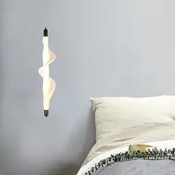 Підвісний LED світильник спіраль 600 мм Levistella 7813031-1 BK чорний 8 Вт тепле світло для спальні та кухні - мініатюра 2