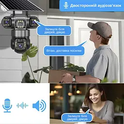 IP-камера вулична з акумулятором та потрійним об'єктивом XON 4G 8000mAh Solar 1080P SmartCam (TCBSM23VB 3992) Чорна - мініатюра 9