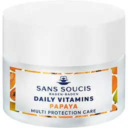 Мультизащитный крем для лица Sans Soucis Daily Vitamins Papaya Multi Protection Care для нормальной и сухой кожи 50 мл 