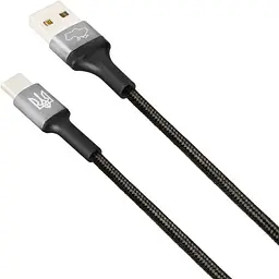 Кабель USB Gelius Strong Ukraine Cable USB to Type-C 1.2m 3A GP-UCN002C Black - мініатюра 2