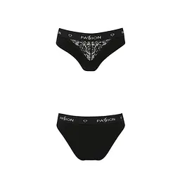 Трусики з широкою гумкою і мереживом Passion PS001 PANTIES M, black - мініатюра 5