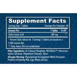 Альфа-ліпоєва Haya Labs Sustained Release Alpha Lipoic Acid 300 мг 60 таблеток (820432) - мініатюра 2