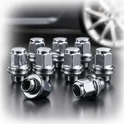 Гайки Колісні для Nissan 12 х 1,25 х 37,5 мм із шайбою ключ 21 хром 10 шт (F448)