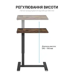 Мобільний робочий столик OfficePro Black (ODM366B) - мініатюра 13