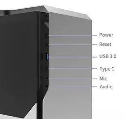 Корпус ALmordor SilverLining 160G ITX Black (ALSL160GIBK) Без БП - мініатюра 6