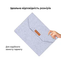 Чохол до ноутбука AirOn 13,3" Premium Grey (4822356710620) - мініатюра 5