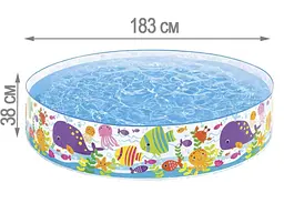 Басейн дитячий каркасний Intex  круглий, 183×38см, 958л - мініатюра 3