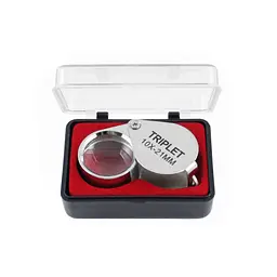 Лупа Voltronic ручна TRIPLET 10X-21mm, складана (брелок), метал-скло, пластикова коробка. 60 * 24 * 18mm. (1152/TR10X-21) - мініатюра 2