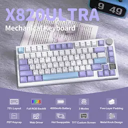 Клавіатура Attack Shark X820 Ultra Lavender (AS-6972792471273-L-UA) [166730] - мініатюра 6