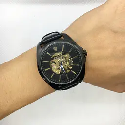 Чоловічий механічний годинник Clockhouse Skeleton Чорний (IBW408B) - мініатюра 5