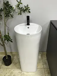 Умивальник підлоговий VBI Asola white VBI-019019, Білий - мініатюра 2