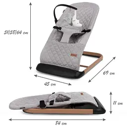 Крісло-гойдалка Kidwell Laro Full Grey/Wooden - мініатюра 9