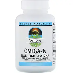 Жирні кислоти для веганів Source Naturals Омега-3 Omega-3S EPA-DHA 300 мг 60 капсул