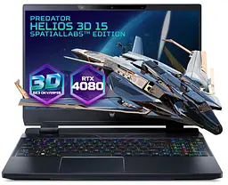 Ноутбук Acer Predator Helios 3D PH3D15-71 15.6' UHD IPS, Intel i9-13900HX, 32GB, F1TB, NVD4080-12, Win11, чорний (NH.QLWEU.004) - мініатюра 4