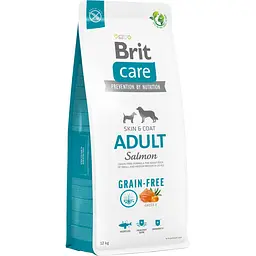 Сухой беззерновой корм для собак малых и средних пород Brit Care Dog Grain-free Adult, с лососем, 12 кг