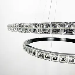 Підвісний світильник Delight Collection у чорному каркасі з подвійним кільцем Line.F SGJ 11/600+800 - мініатюра 4