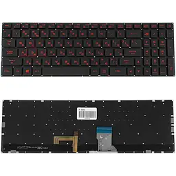 Клавіатура для ноутбука ASUS (GL702VI) rus чорний без фрейма підсвічування клавіш(RGB)