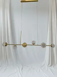 Люстра світлодіодна стельова Світлячок 5003 (Золотистий) 6 плафонів - мініатюра 2