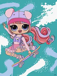 Набір для розпису по номерах для дітей 5+ Tweens LOL Skate Dance Ali Dance, Ideyka, 30x40 см, КНО1207