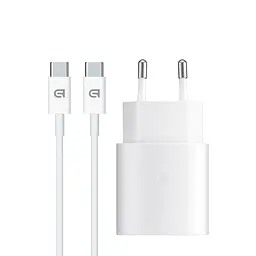 Зарядний пристрій ArmorStandart AR-TA800W USB-C 25W White + кабель USB-C to USB-C (ARM63804)
