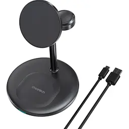 Бездротовий зарядний пристрій Choetech T585-F 3in1 Magnetic Wireless Charging Black [123385] - мініатюра 2