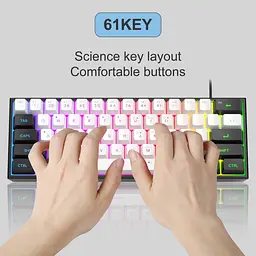 Клавіатура MageGee TS91 RGB (6971969727502-UA) Black/White (G-000003786) - мініатюра 2