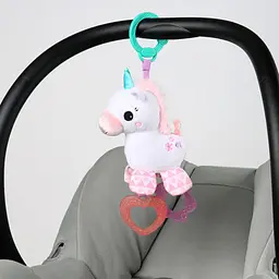 Підвіска-брязкальце Bright Starts Sparkle & Shine Unicorn On-the-Go Toy (11122) - мініатюра 3