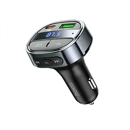 FM-модулятор Hoco E70 PD30W+QC3.0 car BT FM transmitter Type-C/USB Чорний