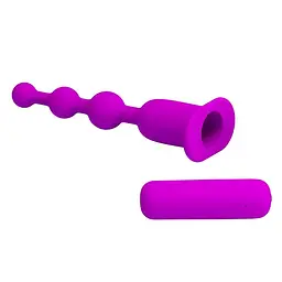 Анальна пробка Pretty Love Hermosa Anal Beads 13.7 см (фіолетовий) - мініатюра 4