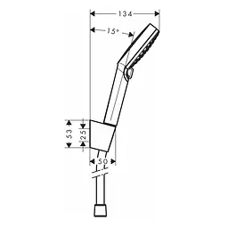 Душовий гарнітур Hansgrohe Crometta Vario EcoSmart 26694400, Білий - мініатюра 2