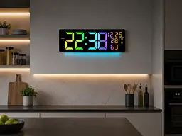 Настінний годинник 6669R / Електронні LED-годинник / RGB годинник з пультом - мініатюра 4