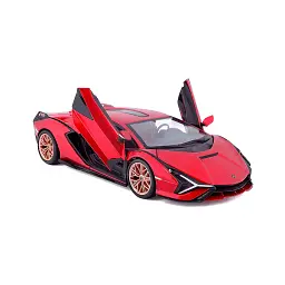 Автомодель - LAMBORGHINI SIÁN FKP 37 (асорті зелений металік, червоний металік, 1:24) - мініатюра 8