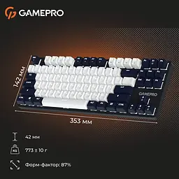 Клавіатура GamePro Genesis Metallic Outemu Red Swithes USB Black (MK110B) [152666] - мініатюра 15