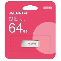 Флеш-накопичувач USB 64Gb UR350, Silver/Brown, USB 3.2 Gen 1, до 100 МБ/с (UR350-64G-RSR/BG) ADATA teh0029153 - мініатюра 4