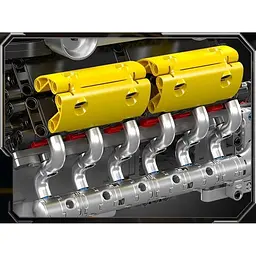 Конструктор Mould King Mking Двигун і коробка передач Lambo V12 (10202) [161048] - мініатюра 7