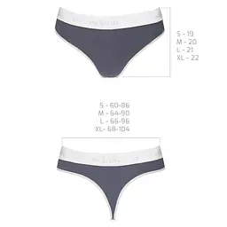 Спортивні трусики-стрінги Passion PS007 PANTIES dark grey, L - мініатюра 3
