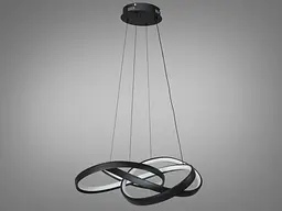 Люстра стельова LED Diasha 7513/550BK, 100W, 5500 лм, чорний, регульована висота, сучасний стиль для дому - мініатюра 3