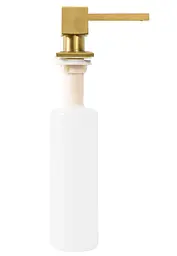 Дозатор миючого засобу Rea brushed gold 330мл квадратний BAT-05009, Золотий - мініатюра 2