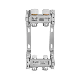 Колектор з термостатичними та запірними клапанами Roho R805-02M - 1"x 2 вих RO1072 - мініатюра 2