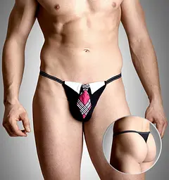 Чоловічі стрінги з краваткою Mens thongs 4491 Soft Line аксесуар для палких і незабутніх SoftLine 5591449110; 89-5591449110 24267 - мініатюра 3