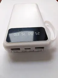 Power Bank Smart 20000 mAh павербанк з екраном LVR 015 White (17553-hbr) - мініатюра 4