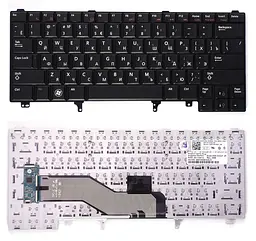 Клавіатура для ноутбука Dell Latitude E5420, E6220, E6320, E6420, E6430 Чорна, RU/EN - мініатюра 3