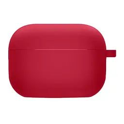 Силіконовий футляр з мікрофіброю для навушників Airpods Pro 3 Червоний / Rose Red