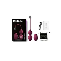Вагінальні кульки Dorcel Love Balls, 22 см, сливовий - мініатюра 3