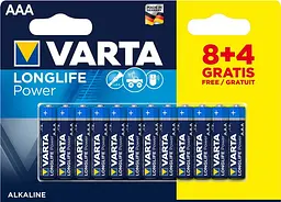 Батарейка Longlife Power лужна AAA блістер 12 шт VARTA teh0018551