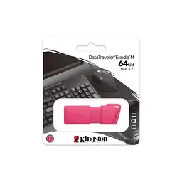 USB флеш накопичувач Kingston 64GB DataTraveler Exodia M Pink USB 3.2 Gen 1 (KC-U2L64-7LN) - мініатюра 4