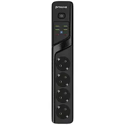Мережевий фільтр Proove Power Strip P-04 (4 розетки + 4 USB + 2 Type-C) 3M black (PSP442430001) - мініатюра 4