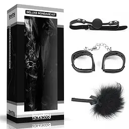 Набір БДСМ LoveToy Deluxe Bondage Kit, кляп, наручники, пірїнка