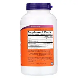 Лецитин Sunflower Lecithin 1200 mg 200 рідких капсул NOW vit0005545 - мініатюра 2