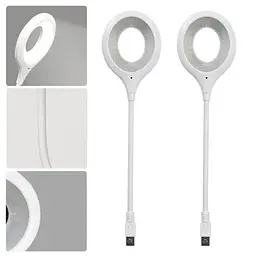 Гнучка USB LED настільна лампа з голосовим керуванням англійський підсвічування нічник 1,5Вт UKC LK-50 - мініатюра 3